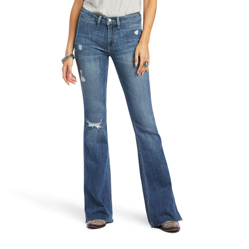 Ariat Jeans Damen - R.E.A.L. High Rise Piper Flare Blau ( CBEVP-7132 )